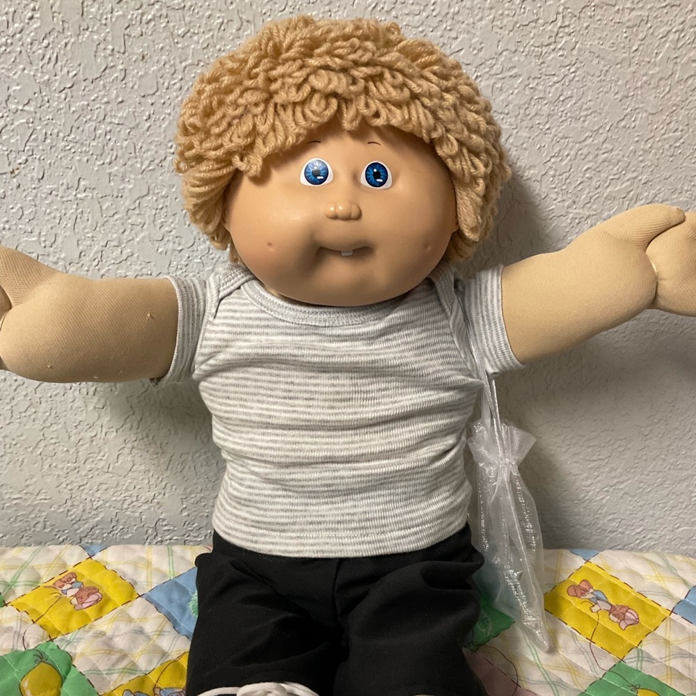 VTG Cabbage Patch Kid Boy HTF Head Mold #5 Loose Wheat Loops 1986